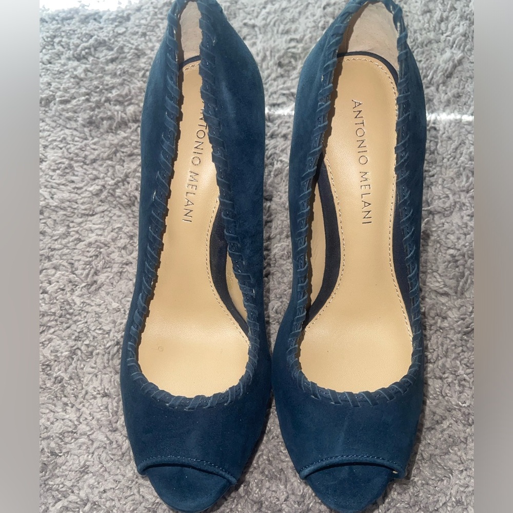 Blue Platform Heels